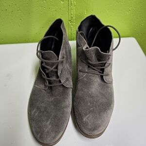 Gray Suede Franco Sarto Women's Ankle Boots